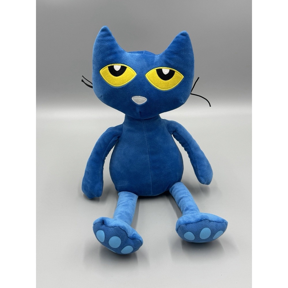 Kohls Cares Pete the Cat Plush Blue Yellow Eyes 14" Stuffed Animal